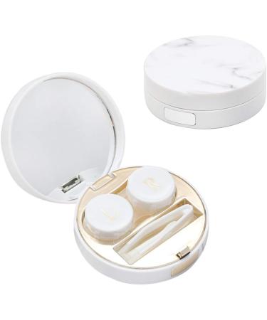 Exceart Gold Contact Lens Case - Travel Container with Mirror Tweezers & Lens Pen for Safe Storage - Buy Online on GoSupps.com