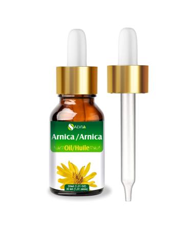 Salvia Arnica (Arnica Montana) Therapeutic Essential Oil by Salvia Amber Bottle 100% Natural Uncut Undiluted Pure Cold Pressed Undiluted Aromatherapy Premium Oil (30 ML with Dropper)