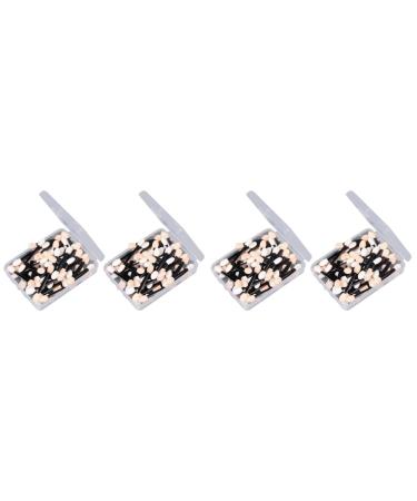 KALLORY 200 Pcs Disposable Makeup Professional Double- End Eyeshadow Cosmetic Set Size 2 Black