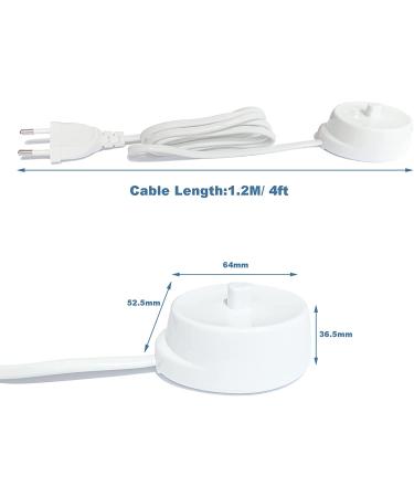 Inductive Toothbrush Charger for Oral-B Braun Electric Toothbrush - Portable Travel Charging Base 110v-240v (EU Plug) - Buy Online on GoSupps.com