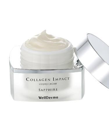 WELLDERMA Sapphire Collagen Impact Hydro Cream 1.69 fl.oz. - Collagen Firming and Hydrating Face Moisturizer Rich Nutrients Healthy Glow Moisture Cream for Wrinkles and Sagging Skin