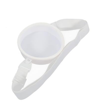 COHEALI Ostomy Shower Cover Colostomy Bath Cover Silicone Stoma Shower Cover with Adjustable Belt Colostomy Supplies White