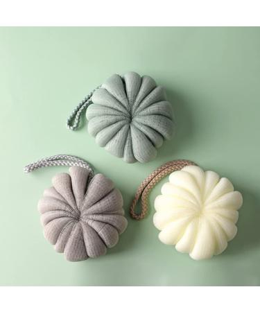 FOMIYES 3pcs Bath Ball Towel Set - Portable Body Cleaner Sponge & Loofah Pouf for Shower & Travel - Buy Online on GoSupps.com