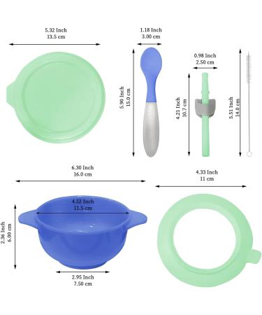 Kyraton Baby Suction Bowl with Straw and Spoons | Unbreakable, Reusable, and Slip-Resistant | Ideal for Milk, Soup, Ice Cream | Dark Blue - Buy Online on GoSupps.com