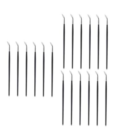 NOLITOY 18 Pcs Long Handle Eyeliner Brush Eye Makeup Brush Liner Brush for Eyes Cosmetic Tools Bend 18.1X0.5cmx3pcs As Shownx3pcs