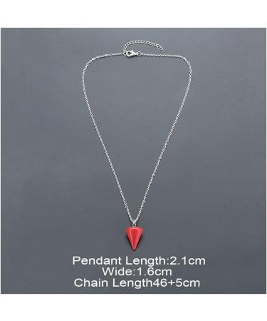 Crystal Decoration Fashion Natural Reiki Pendant Crystal Amulet Gemstone Hexagon Pyramid Necklace Charm Gift Jewelry Stone (Color : 7) - Buy Online on GoSupps.com