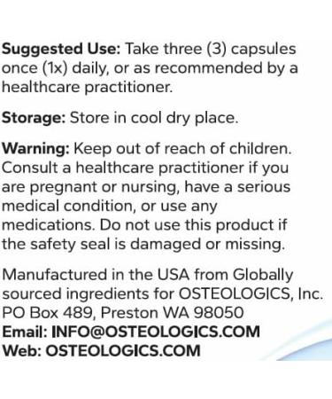 OSTEOLOGICS Bone Health Supplements for Women and Men - Bone Density Supplements for Women - Support Strong Bones and Joint Health - Comprehensive Bone Support Formula - Buy Online on GoSupps.com