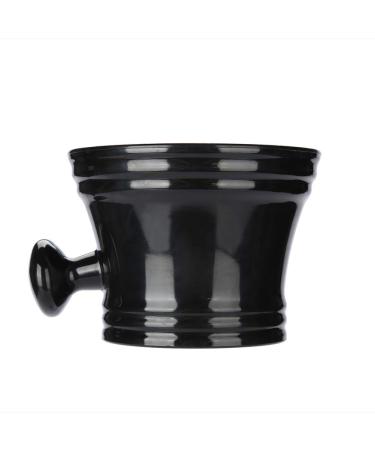 Wchiuoe Shaving Bowl, Shaving Mug Plastic Shaving Soap Bowl Foam Shaving Soap Cream Bowl Men Shaving Bowl 2 Colors(Black)