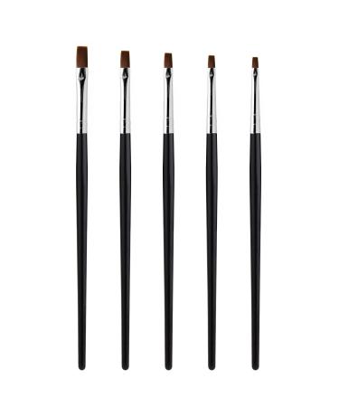 Sularpek nail brush set 5 pieces gelnagel brush UV gel brush set nail design brush acrylic nail art brush for home for nailart UV gel brush nail accessories acrylic fingernails - Buy Online on GoSupps.com
