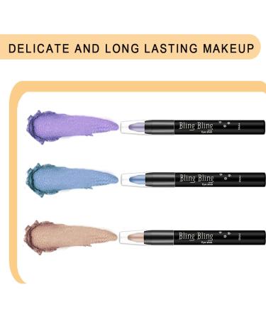 ETEDES Waterproof Eye Shadow Pencil 3 Pack - Hypoallergenic Eyeshadow in Shades 8, 13, 14 - Buy Online on GoSupps.com