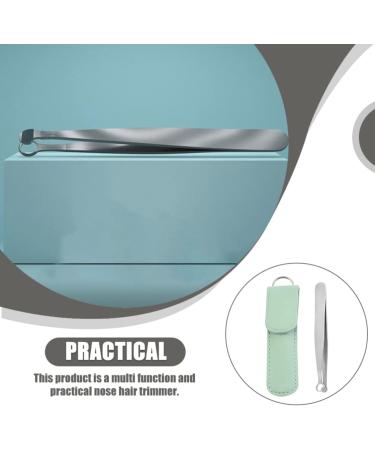 FOMIYES Stainless Steel Nose Hair Clipper Set - Precision Nasal Hair Trimming Tool & Eyebrow Scissors - Green | International Shipping Available - Buy Online on GoSupps.com