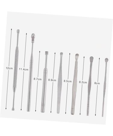 FRCOLOR 21 Pcs Ear Wax Removal Tool Set - Ear Wax Cleaner & Picker Silver 12cm - Ear Care Supplies for Efficient Cleaning - Buy Online on GoSupps.com