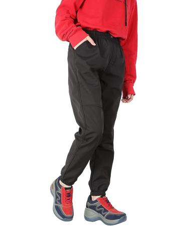 Jingle Bongala Kids Youth Waterproof Fleece-Lined Hiking Pants | Elastic Waist Snow Pants for Boys Girls | Insulated Black | Size 10-12 - Buy Online on GoSupps.com