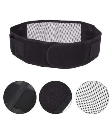 Adjustable Back Lumbar Support Belt - Magnetic Self-Heating Anti-Slip Grip Posture Stabilizer Injury Relief - Black (Small - Buy Online on GoSupps.com