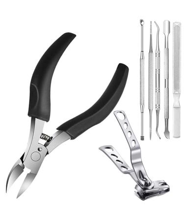 Toenail Nail Clippers Set Toenail Clippers Nail Clippers 8 Pieces Stainless Steel Toenail Clippers with Double Sided Nail File and Nail Scissors Repair for Thickness and Ingrown Toenails