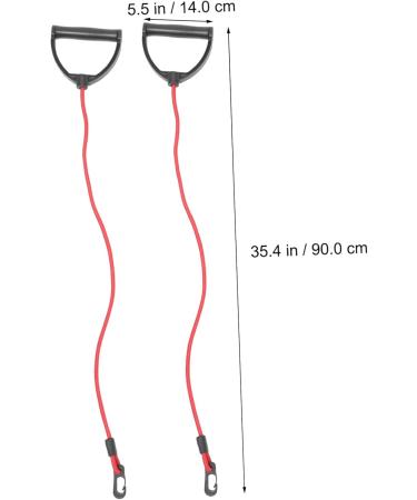 Buy 2 Pairs Pull Rope Treadmills | Home Fitness Resistance Bands with Handles | Elastic Muscle Resistance Belts - Red Latex - Buy Online on GoSupps.com