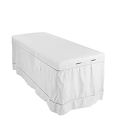 Massage Table Skirt, Microfiber Cotton Premium Facial Massage Table Bed Skirt, Protects Massage Table, Reuse, Machine Washable