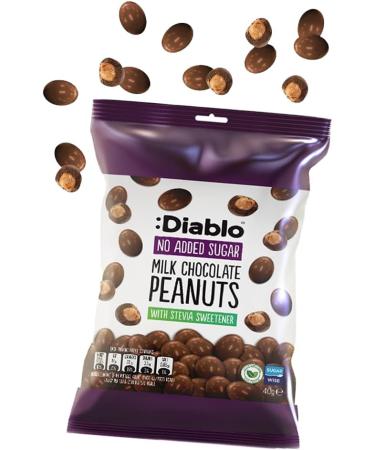 Diablo Milk Chocolate Peanuts |No Added Sugar| Sweetened with Stevia | Diabetic Chocolate Hamper Basket Available - Perfect for Gifting (Pack of 4 Chocolate) Chocolate Pack of 4 - Buy Online on GoSupps.com