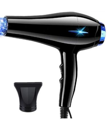 1500 Watt Powerful Hair Dryer with 2-Speed and 3 Temperature Settings Cool Shot Button Negative Ionic Technology Blow Dryer with Concentrator Nozzle Hairdryer for Home and Salon Men and Women Blue