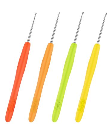 4 Pieces Hair Needles Crochet Hooks Precision Metal Needles Crochet Knitting Needles with Soft Handles, 1 mm, 1.25 mm, 1.5 mm, 1.75 mm, 4 Colors - Buy Online on GoSupps.com