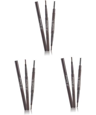 DOITOOL 3pcs 2 1 Eyebrow Brush Eyebrow Pencils Eyebrow Pencil Brush Written To Rotate Five Colors - Buy Online on GoSupps.com