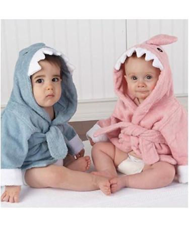 Lexikind Hooded Towel Baby - Soft Shark Blue Terry Bathrobe & Hooded Bath Towel for Infants | Ideal International Shipping - Buy Online on GoSupps.com