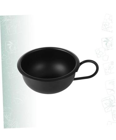 Minkissy 3-Pack Metal Shaving Bowl Set for Beard Hair Removal | Shaving Foam Shells & Handle | 9.2x9.2cm Black - Buy Online on GoSupps.com