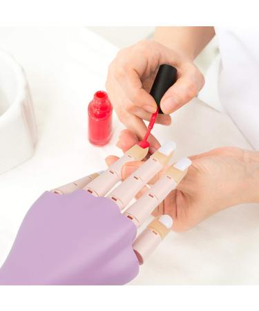LASHVIEW Nail Practice Hand with 200 pcs Nail Tips - Easy-to-Label & Secure, Adjustable Bracket for DIY Nail Printing Practice - Buy Online on GoSupps.com