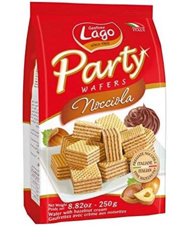  Italian Gourmet E.R. Gastone Lago Party Wafers Nocciola - Waffles with hazelnut cream - 250 g - Box of 400 g - Buy Online on GoSupps.com