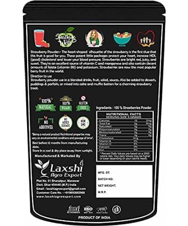 ORGANIZE AOZA Organic Prime Strawberry Powder High in vitamin C and natural taste Dry No Added Sugars and Preservatives 100 GM by Organic Prime - Buy Online on GoSupps.com