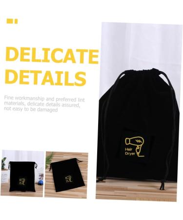 Mobestech 2pcs Hair Dryer Storage Bag Jewelry Organizer Bag Travel Portable Hair Dryer Bag Straight Hair Tool Blackx2pcs 30X26X1CMx2pcs - Buy Online on GoSupps.com
