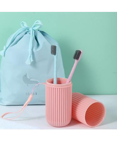 Beaupretty Travel Toothbrush Cup - Pink Toothpaste Organizer & Holder | 1PC 19.6x6cm - Perfect for International Shipping - Buy Online on GoSupps.com