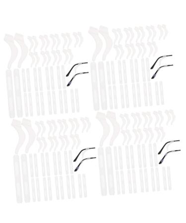 Healeeved 80 pair of anti-slip cover for glasses Earrings for glasses glasses holder slippaper slide-resistant glasses earplugs for glasses holder for behind the ear product white connect child pebbles