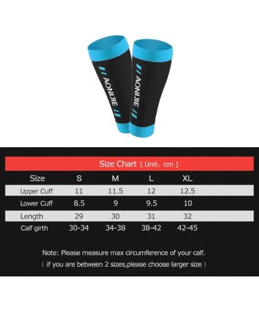 AONIJIE Leg Compression Sleeves - Footless Compression Socks & Calf Support for Men & Women | Knee Compression Sleeves - Blue X-Large - Buy Online on GoSupps.com