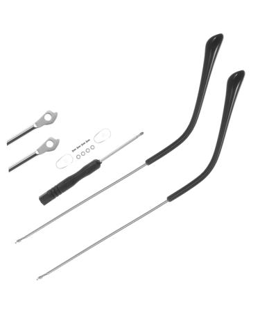 Healeved 1 Pair Eyeglass Accessories Sunglasses Legs Repair Eyeglass Replacement Temples Made of Metal Universal Eyeglass Replacement Temple Eyeglass Temple Replace Alloy Shaped Alien Silver 14X0.4CM