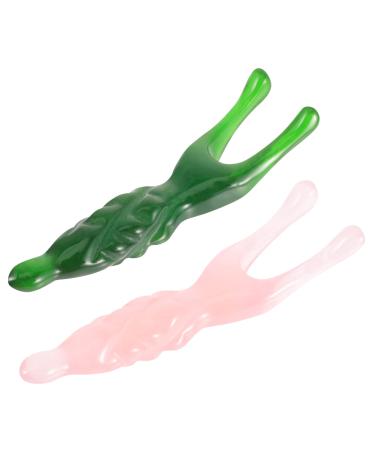 Gleavi 2st massage tab manueller massage pencil Face massage device triggerpunkt-stift trigger-point massage gift gift muscle roller stick roller scraping massage neck resin travel