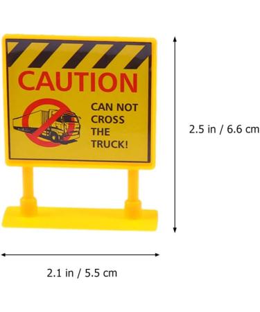 Amosfun Kids Birthday Cake Topper Set Funny Roadblock Sign Cupcake Topper Food Dessert Pick For Fireman Construction Theme Party Baby Shower Party Supplies (Yellow) - Buy Online on GoSupps.com