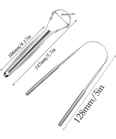 Buy 2 Pieces Stainless Steel Tongue Cleaners U-Shape Portable Oral Care for Fresh Breath - Buy Online on GoSupps.com