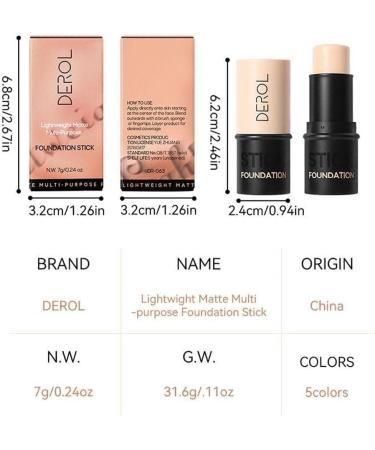WAITLOVER DEROL Concealer Foundation Stick Oil Natural Cream Long Lasting Liquid Y4U4 Hydration bb Foundation Isolati Moisturizing - Buy Online on GoSupps.com
