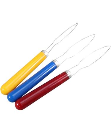 Exceart 3-Piece Button Hook & Zip Tool Set - Rubber Band Elastic Cord for Seniors Stainless Steel & Wooden Handle | Ideal for Elderly & Patients - Buy Online on GoSupps.com