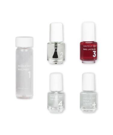 Dazzle Dry Mini Kit 4 Step System - C.E.O  A deep wine red full coverage cream. (5 Piece Kit) - Buy Online on GoSupps.com