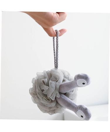 FRCOLOR 6 Pcs Bath Flower Sponge Set for Body Cleaning - Natural Shower Scrubber Mesh Pouf with Cartoon Grey Design - Buy Online on GoSupps.com