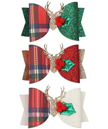 Hairstyle Hairpin Headband Girls 3" Glitter Hair Clips Christmas Hair Bows Accessories Pins for Girls Cartoon Duckbill Clips Hairgrips Headwear Hairpins For Girls (Size : 2) - Buy Online on GoSupps.com