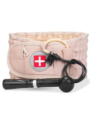 Newfun Lumbara belt decompression belt inflatable lumbar belt inflatable belt inflatable train device relief of muscle pain and preventing injuries Apricot - Buy Online on GoSupps.com