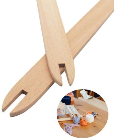 2 Pcs Wooden Weaving Shuttle for Knitted Crafts - Handcrafted Wood Weaving Stick Shuttle - Buy Online on GoSupps.com