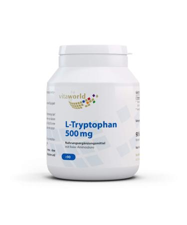 Vita World L-Tryptophan 500mg 90 Vegetarian Capsules Made in Germany