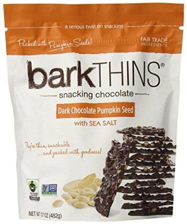 BarkTHINS Snacking Dark Chocolate (4.7 oz) (Pumpkin Seed with Sea Salt) (pack of 3)