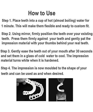 Customizable Temporary Fake Teeth 2 PCS - Smile Improvement and Whitening Substitute for Everyone - Multicolor - Buy Online on GoSupps.com