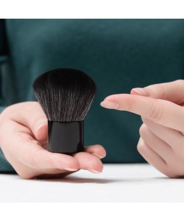 ZAQ Versatile Synthetic Kabuki Brush - Soft Absorbent Compact for Bronzer Powder & Highlighter - Ideal for Wet or Dry Application Travel-Size