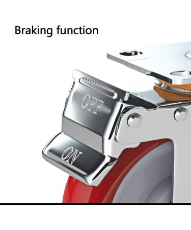 Threaded Shaft Swivel Castors Ball Castors Set of 4 Heavy Duty Quiet Castors Industrial Swivel Castors Locking Castors Replacement Castors for Cabinet Ottoman Bench(3" 2Swivel+2Locking) 2Swivel+2Locking 3" - Buy Online on GoSupps.com